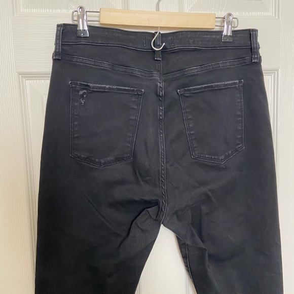 Abercrombie & Fitch The Super Skinny Ankle High Rise Black Ripped Jeans Size 32 - Picture 11 of 12